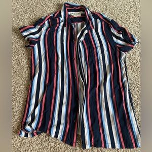 Aeropostale men’s short sleeve stripped shirt size L